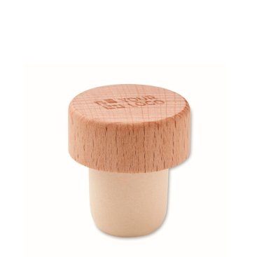 Beechwood bottle stopper, ideal for wine bottles