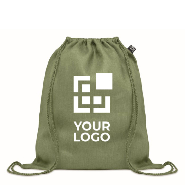 Eco-friendly drawstring bag in hemp for a eco look, 200 g/m2