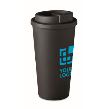 Double-walled coffee mug to go made of PP, 475 ml