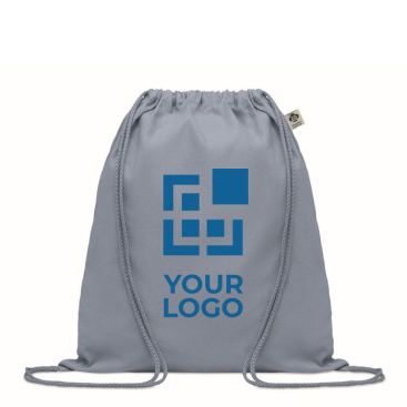 High-quality drawstring bag made of organic cotton, 140 g/m2