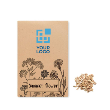 Seed packet with poppies, for promotional gifting