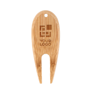 Divot tool in sustainable bamboo for all golf fans