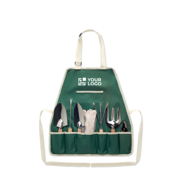 Garden apron with 7 garden tools as a promotional gift