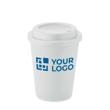 Double-walled take-away coffee cup, 300 ml