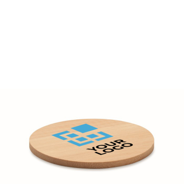 Round bamboo coaster