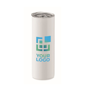 White stainless steel thermal mug, 590 ml