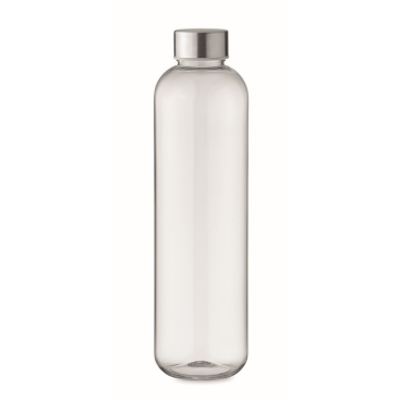 Large transparent Tritan bottle with screw cap, 1 L