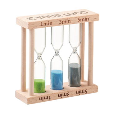 Hourglass with 3 time displays in 1, 3 and 5 minutes, kitchen