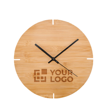 Classic-look bamboo wall clock