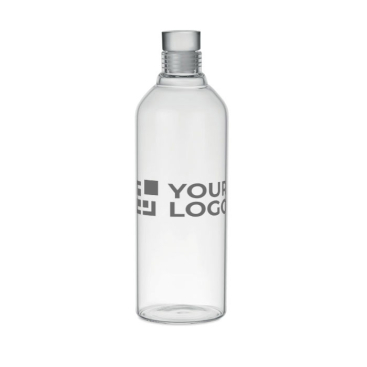 Bottle with leak-proof glass stopper, round box, 1 L