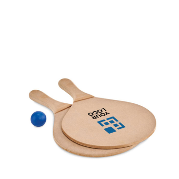 Beach ball game with wooden bats and 1 ball as a summer gift