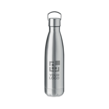 Steel bottle with closure and handle, 500 ml