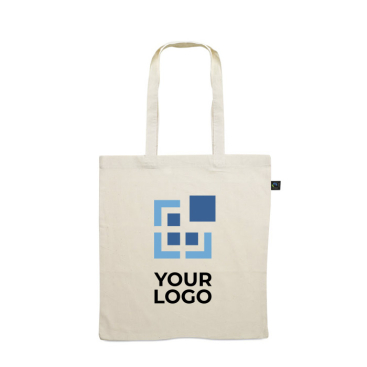 Fair trade cotton tote bag with 70cm handles, 180 g/m²