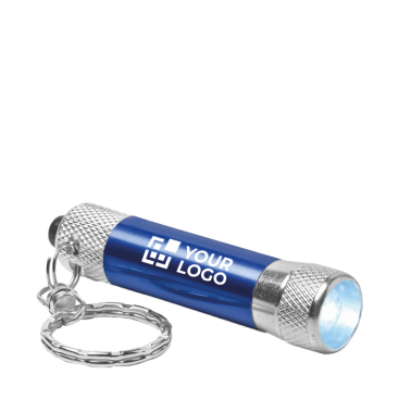 Original aluminium keyring with flashlight