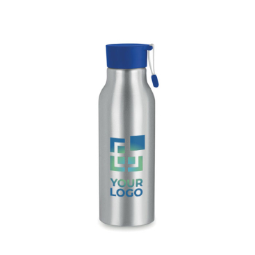 Aluminium bottle with engraving and silicone loop, 500 ml