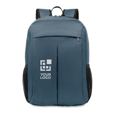 Polyester laptop backpack with trolley holder