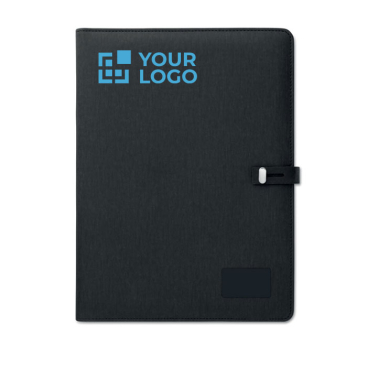 Folder with charging station, power bank and USB cable