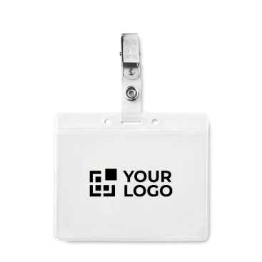 ID card holder with metal clip for your employees, PVC