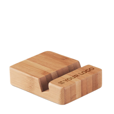 Bamboo mobile phone holder for home or office