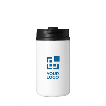 Recycled stainless steel thermal mug with swivel lid, 300 ml