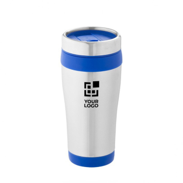 Recycled stainless steel thermal mug with swivel lid, 410 ml