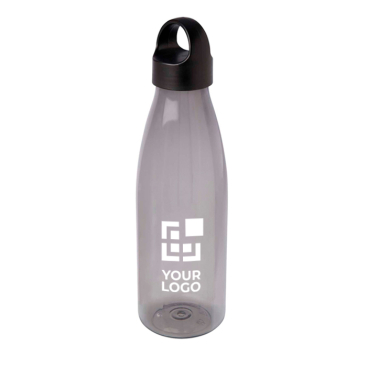 Recycled plastic water bottle with carry handle, 800 ml