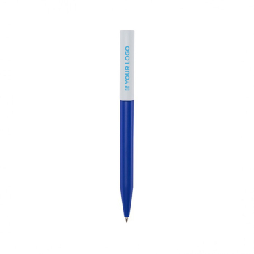 Recycled plastic pen in various colors, blue ink