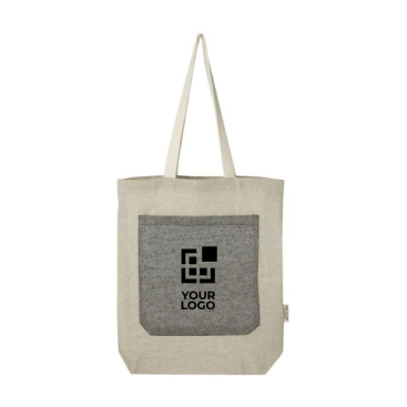 Recycled cotton bag with pocket, 150 g/m²