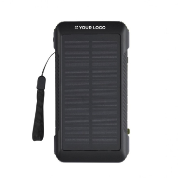 Recycled plastic power bank with crank and cables, 10,000 mAh