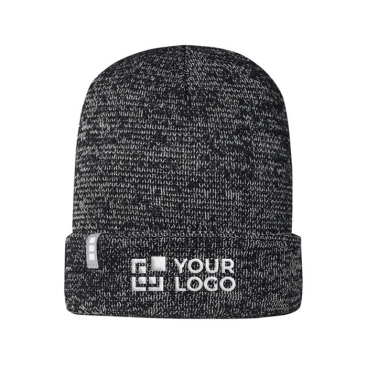 Reflective winter beanie with fold-up edge