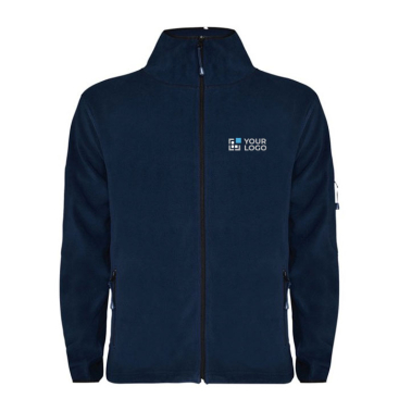 Full-zip polyester fleece branded sweatshirt, 300 g/m², Roly