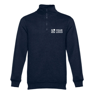 1/4 zip sweatshirts, polyester & cotton, 320 g/m2