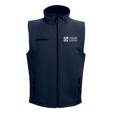 Softshell polyester and elastane gilet, 280 g/m2, THC Baku