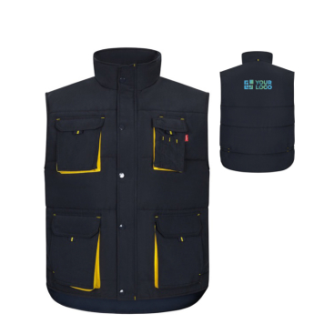 Multi-pocket polyester work vest with zip, 120 g/m2, Velilla