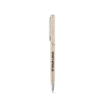 Eco-pen wheat straw with clip and black ink, Vip Natural