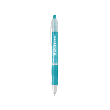 Pen printed in many colours, with blue ink and logo, Economy