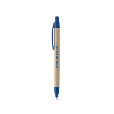 Sustainable ballpoint pen kraft paper blue ink