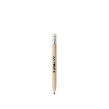 Mini round wooden pencil with eraser