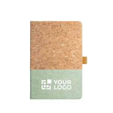 Sustainable lined A5 notebook with cork