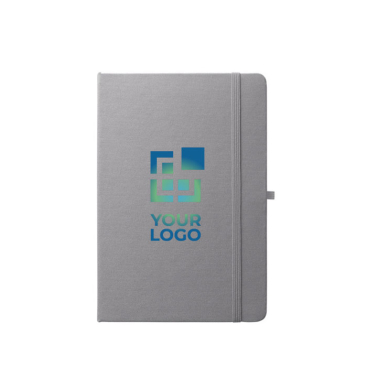 100% RPET notebook with rounded corners, A5 lined pages