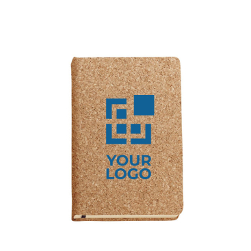 Cork notebook blank pages for eco advertising, A6