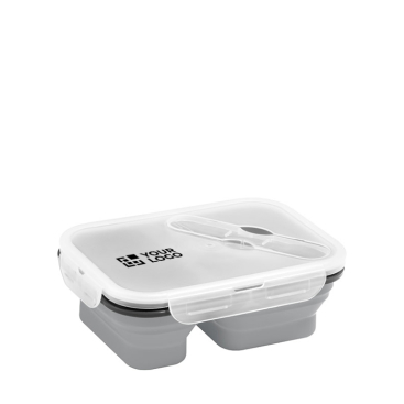 Airtight lunch box with 2 compartments, 480 and 760ml