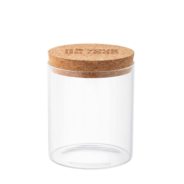 Borosilicate glass food storage jar, 700ml