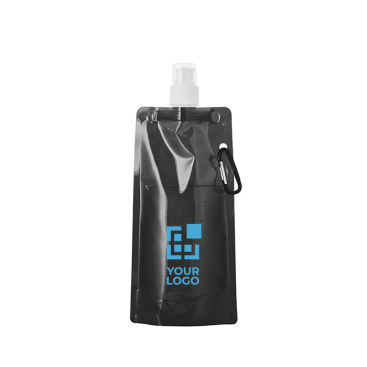 Foldable drinking bottle made of PE carabiner, 460 ml, Clip