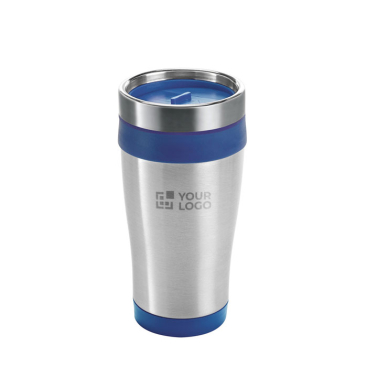 Affordable stainless steel and plastic thermos mug, 410 ml