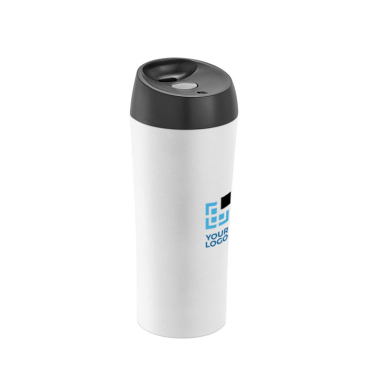 Leak-proof thermal mug in black or white, 470 ml