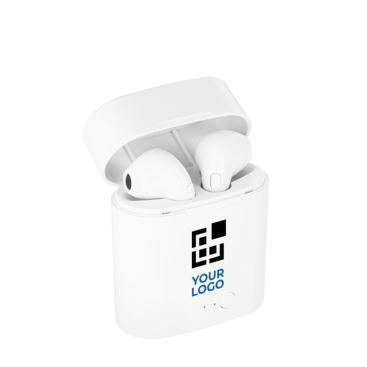 Wireless earphones with microphone and charging box, Pop