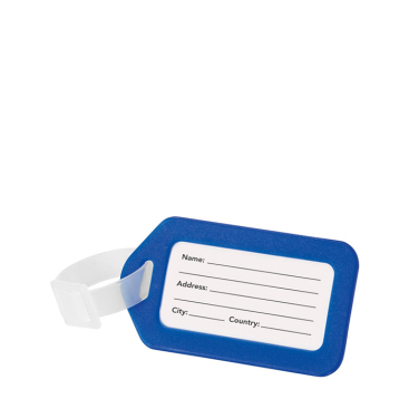 Classic plastic luggage tag as a giveaway