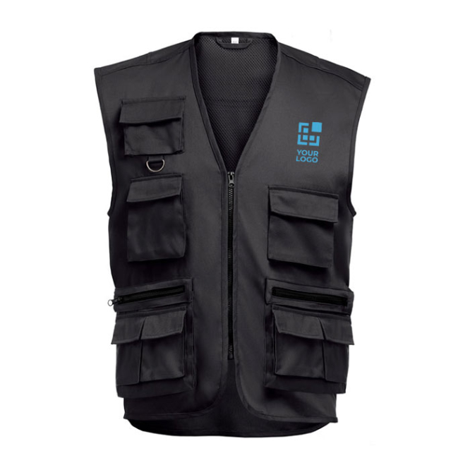 Polyester and cotton gilet, 200 g/m2, THC PIXEL