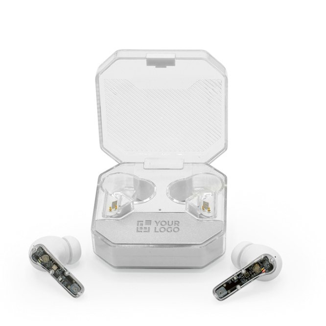 Transparent earphones with elongated speakers